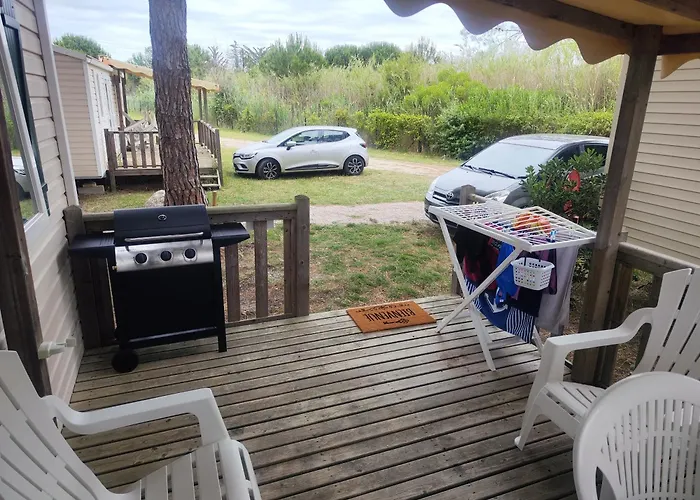 Mobil-home Climatisé à 3 Min Proche Barcarès Piscine Chauffée